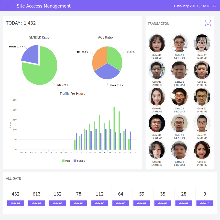 Face Detection - Entrance Gate Analysis